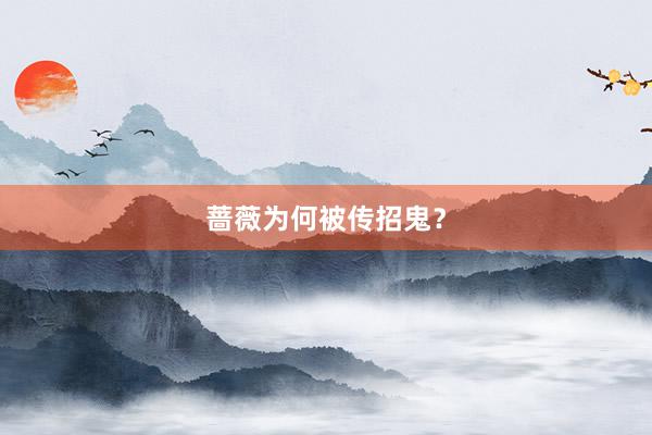 蔷薇为何被传招鬼？